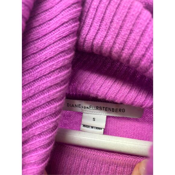 DVF Diane Von Furstenberg 100% cashmere cowl neck sweater - Picture 7 of 10